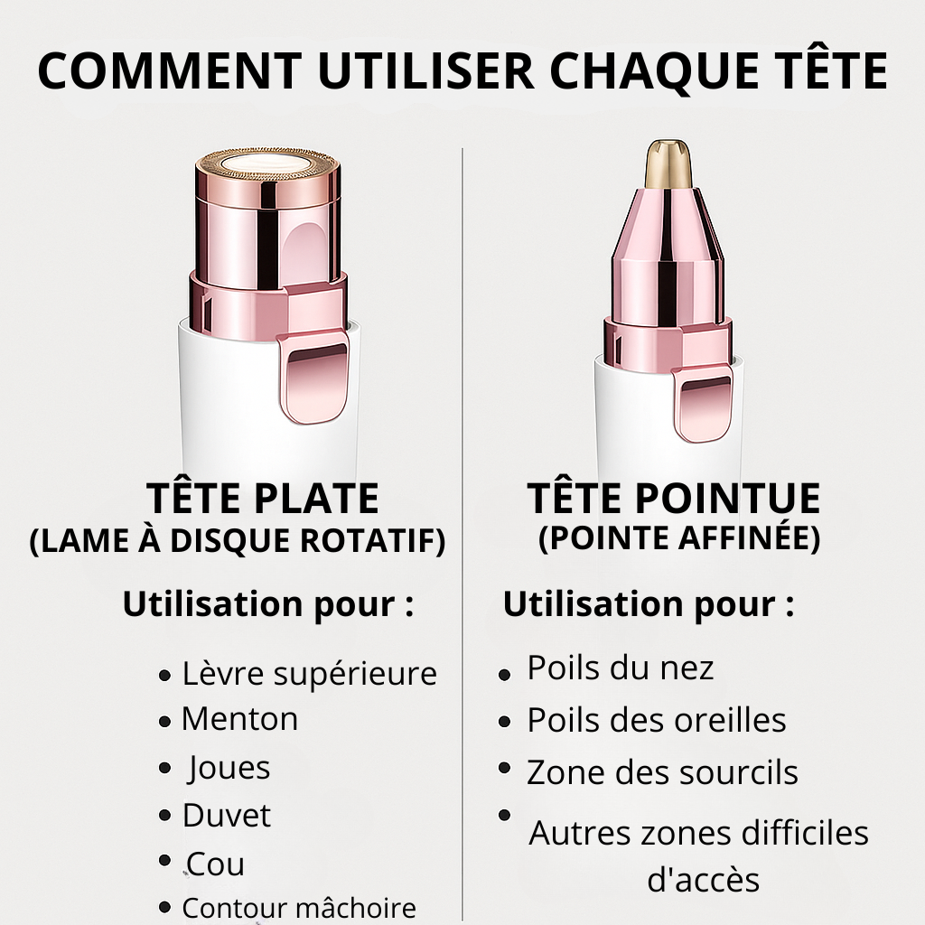 Ornova Tondeuse de précision pour sourcils et visage