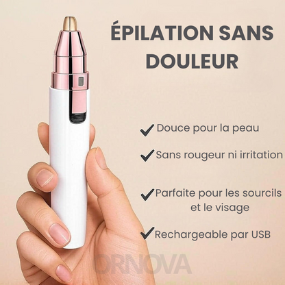 Ornova Tondeuse de précision pour sourcils et visage