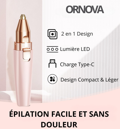 Ornova Tondeuse de précision pour sourcils et visage